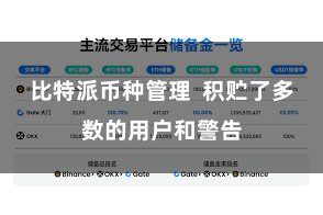 比特派币种管理 积贮了多数的用户和警告