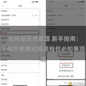 比特派在线管理 新手指南：下载并使用比特派钱包必知事项