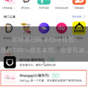 比特派扫码 Bitpie钱包：资产100%自主掌控，安全可靠。