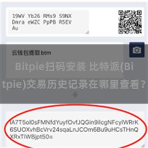 Bitpie扫码安装 比特派(Bitpie)交易历史记录在哪里查看？