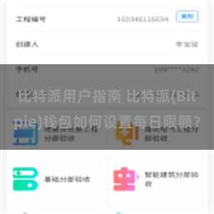 比特派用户指南 比特派(Bitpie)钱包如何设置每日限额？