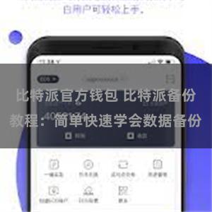 比特派官方钱包 比特派备份教程：简单快速学会数据备份