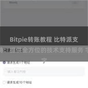 Bitpie转账教程 比特派支持：提供全方位的技术支持服务 字