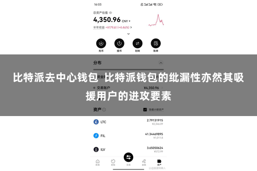 比特派去中心钱包  比特派钱包的纰漏性亦然其吸援用户的进攻要素