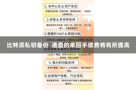 比特派私钥备份  通盘的来回手续费将有所提高