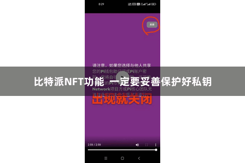 比特派NFT功能  一定要妥善保护好私钥